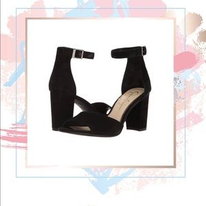 Jessica Simpson Sherron Heeled Sandal BLK Suede